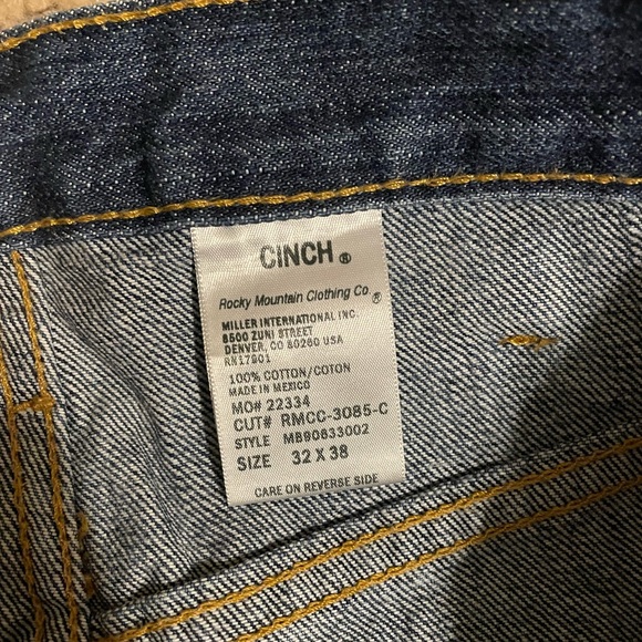 Cinch Black Label Mens jeans. Size 32x38. Like new - Picture 4 of 4